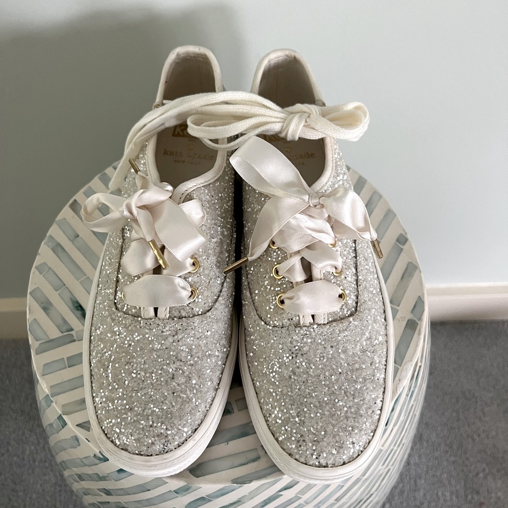 Keds x Kate Spade triple glitter in Cream
